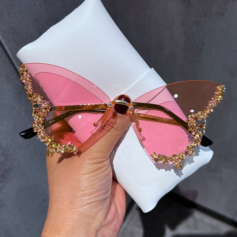 Diamond Butterfly Sunglasses - AlburyMart