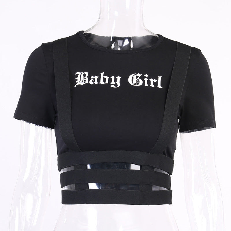 Crop Top O-Neck T-shirt - AlburyMart