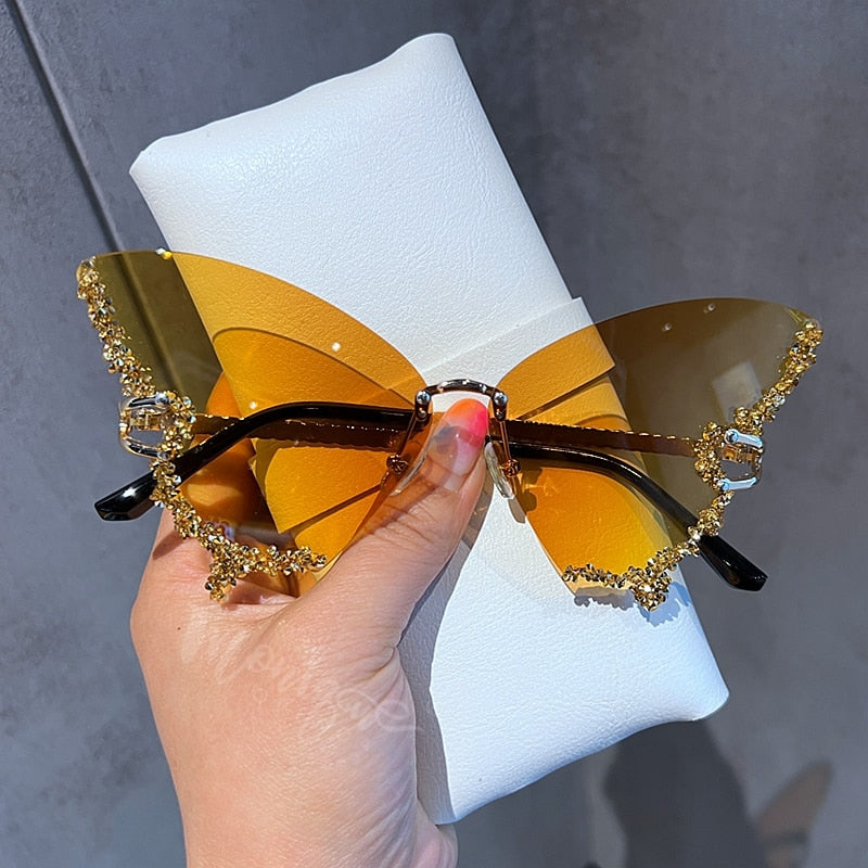Diamond Butterfly Sunglasses - AlburyMart