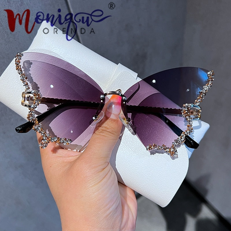 Diamond Butterfly Sunglasses - AlburyMart