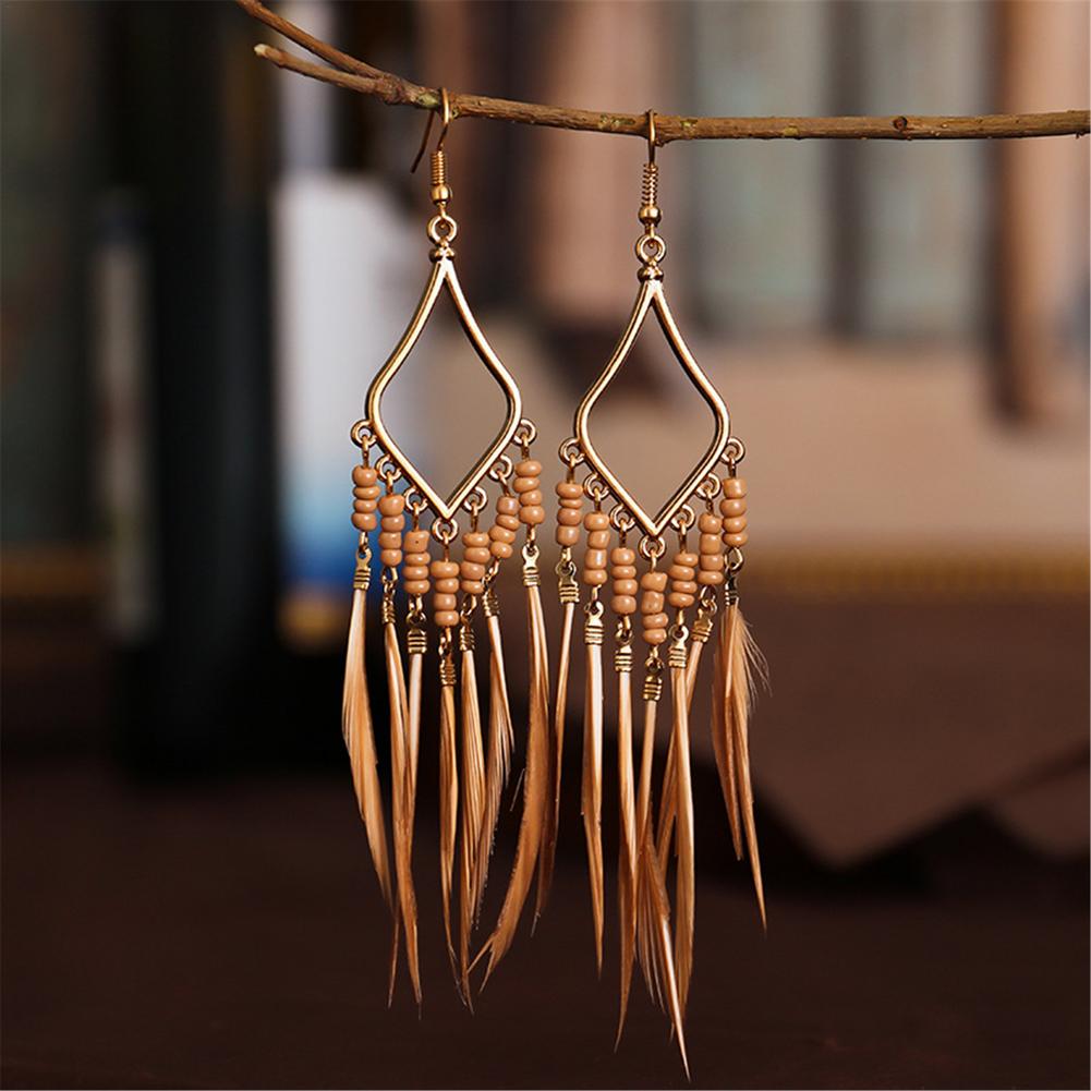 Tassels Feather Earrings - AlburyMart