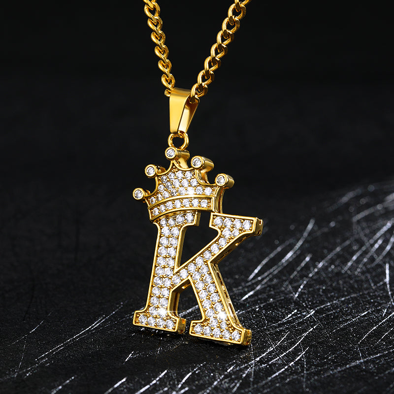 Zircon Alphabet Necklace - AlburyMart