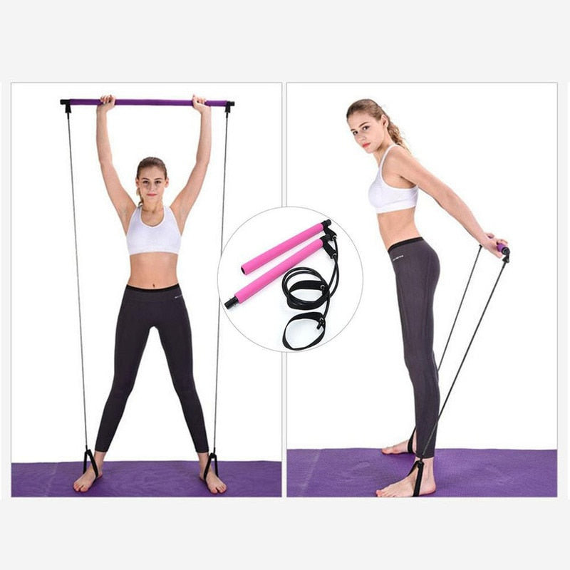 Portable Pilates Bar and Resistance Band - AlburyMart