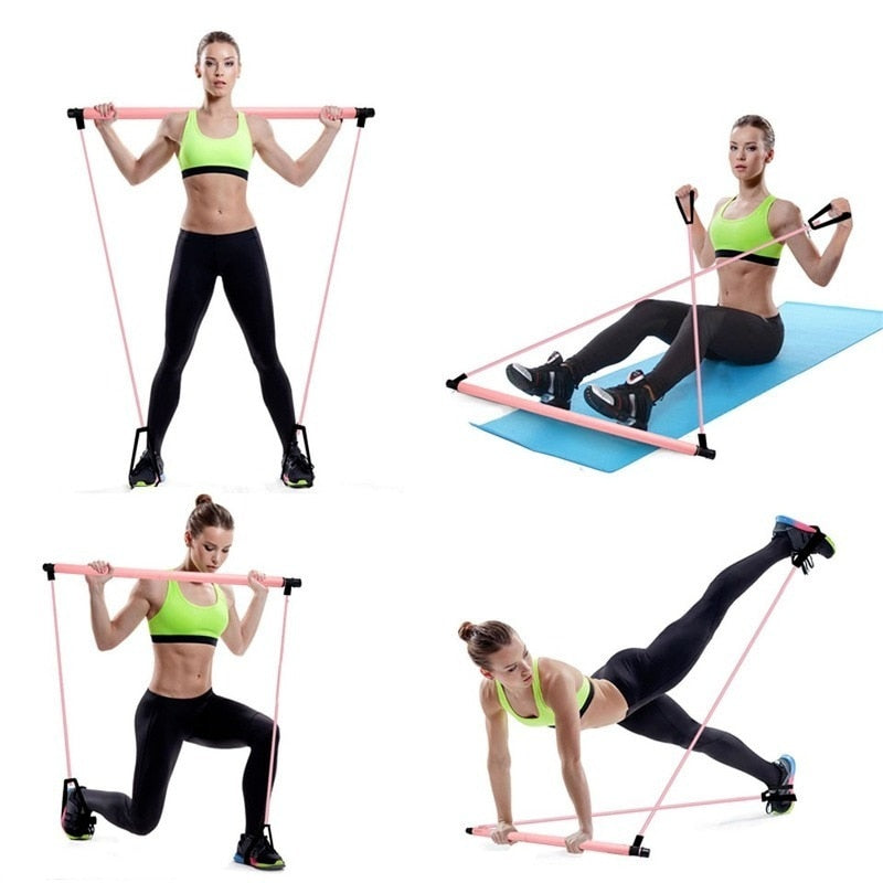 Portable Pilates Bar and Resistance Band - AlburyMart