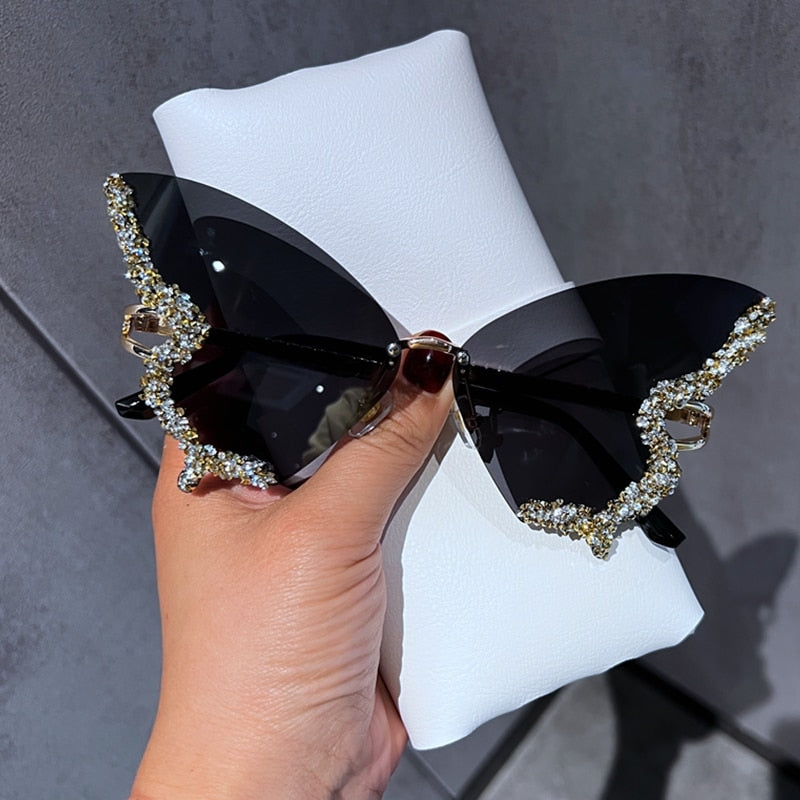 Diamond Butterfly Sunglasses - AlburyMart